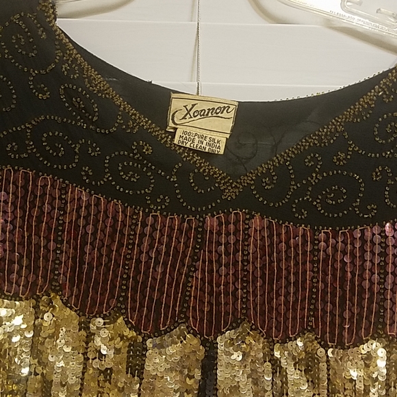 Vintage Sequins Butterfly Blouse/Wrap - Picture 2 of 5